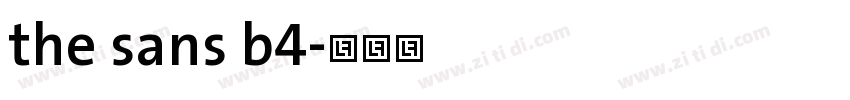 the sans b4字体转换